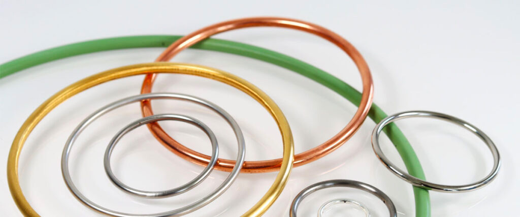 metal o-rings in various coatings