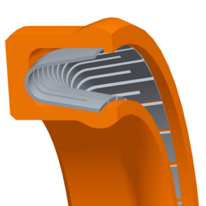 radial v-shaped spring energized ptfe sealing profile, standard type